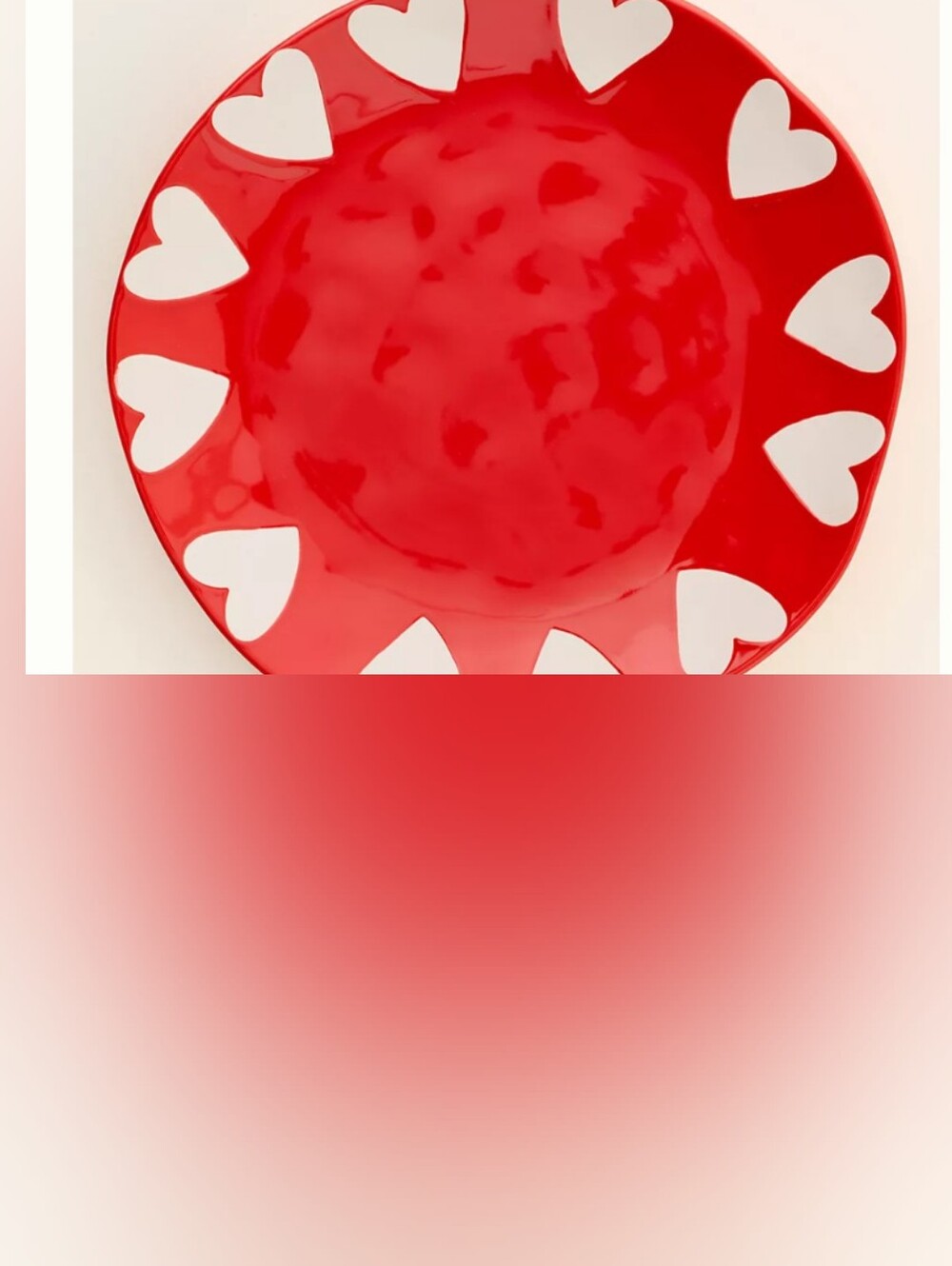 ❤️ ANTHROPOLOGIE VIDA ICON HEART STONEWARE DESSERT PLATE VALENTINES DAY NEW